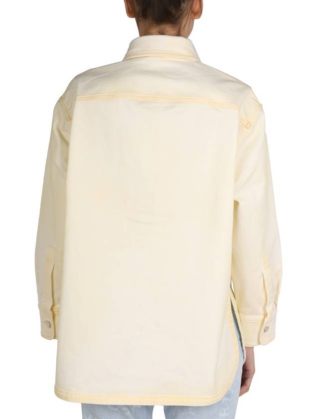 Women's Button Long Sleeve Shirt Yellow - STELLA MCCARTNEY - BALAAN 4