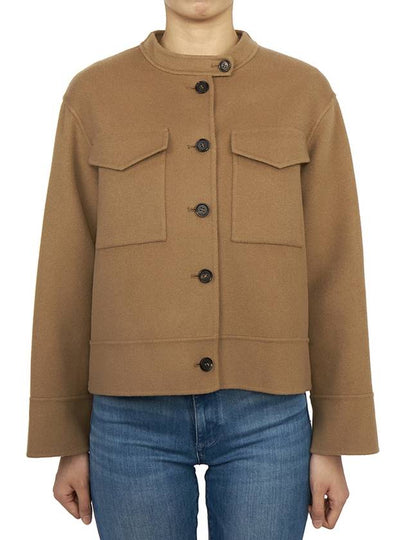 Supremo Cropped Virgin Wool Single Coat Brown - MAX MARA - BALAAN 2