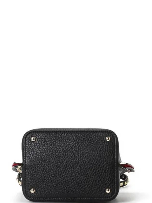 Rockstud Strap Tote Bag Black - VALENTINO - BALAAN 5