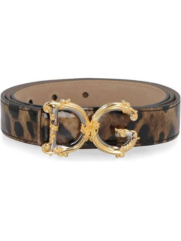 POLISHED leather belt WITH DG logo buckle BE1348AM568 HA93M LEO B0170476073 - DOLCE&GABBANA - BALAAN 3