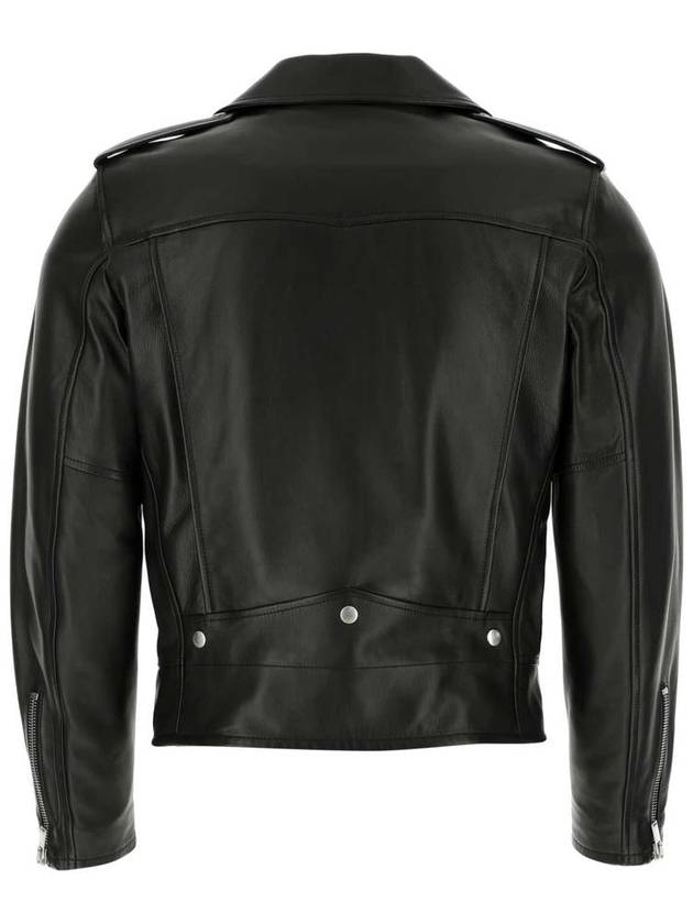 Classic Motorcycle Jacket in Lambskin Black - SAINT LAURENT - BALAAN 3