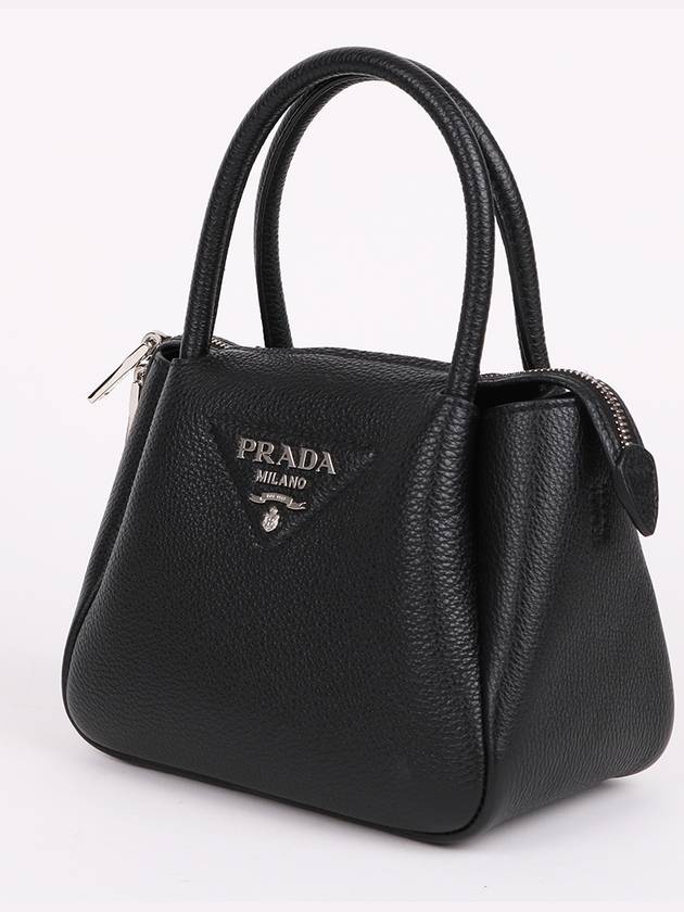 Black zipper closure mini shoulder bag 1BA362 - PRADA - BALAAN 2