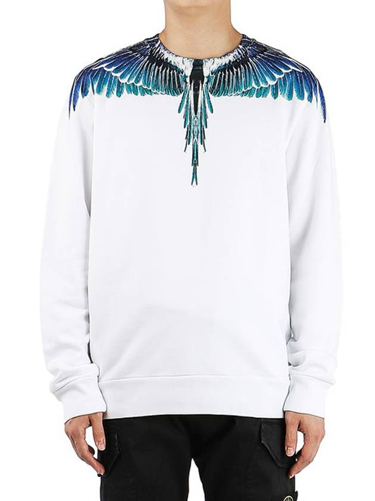 Men's Wings Regular Sweatshirt White - MARCELO BURLON - BALAAN 2