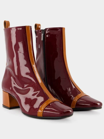 Audrey Boots - Carel - Patent Leather - Camel - CAREL - BALAAN 2