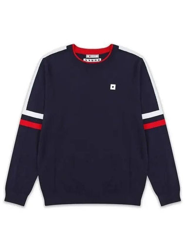 golfwear symbol tricolor sweater navy - ONOFF - BALAAN 1