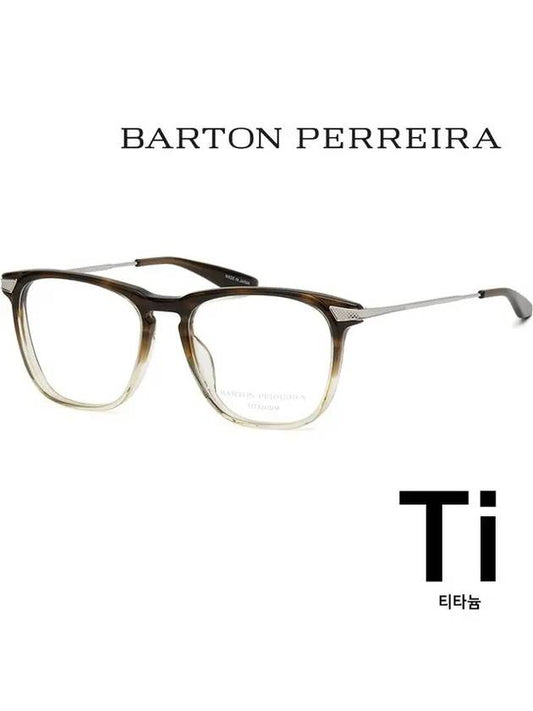 Eyewear Two tone square frame glasses Brown Silver - BARTON PERREIRA - BALAAN 2