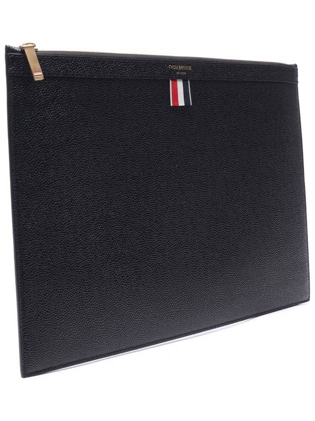 Medium Document Holder Clutch Bag Black - THOM BROWNE - BALAAN 4