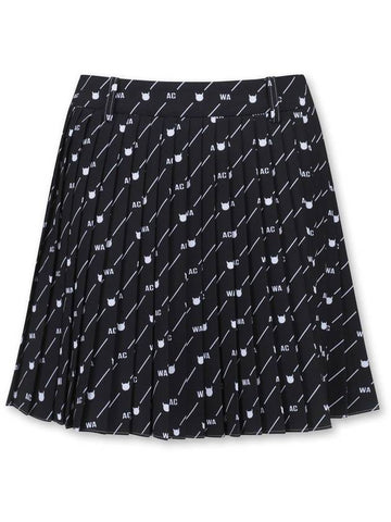 Women Pattern Pleats Skirt - WAAC - BALAAN 1