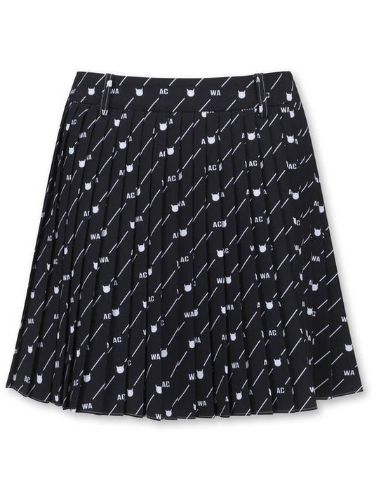 Women Pattern Pleats Skirt - WAAC - BALAAN 1