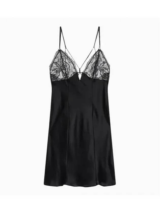 UNDERWEAR Women s CK Black Sequin Floral Chemise QS7206UB1 - CALVIN KLEIN - BALAAN 1