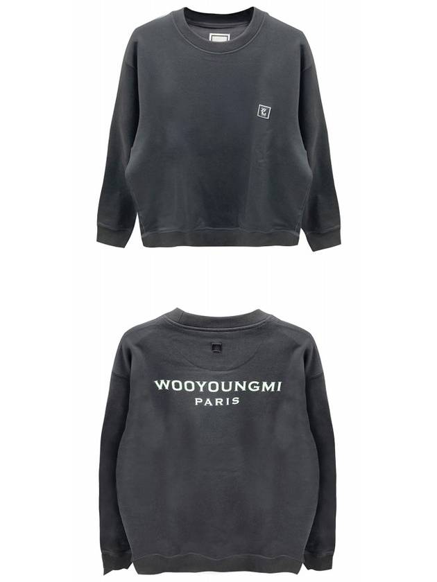 W241TS27741G Back Logo Cotton Sweatshirt Dark Gray Men s TEO - WOOYOUNGMI - BALAAN 4