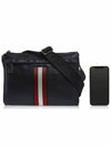 Hobby Striped Cross Bag Black - BALLY - BALAAN 7