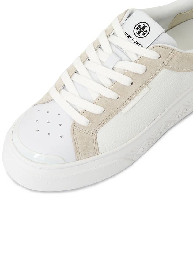 Ladybug Suede Leather Low Top Sneakers White - TORY BURCH - BALAAN 8