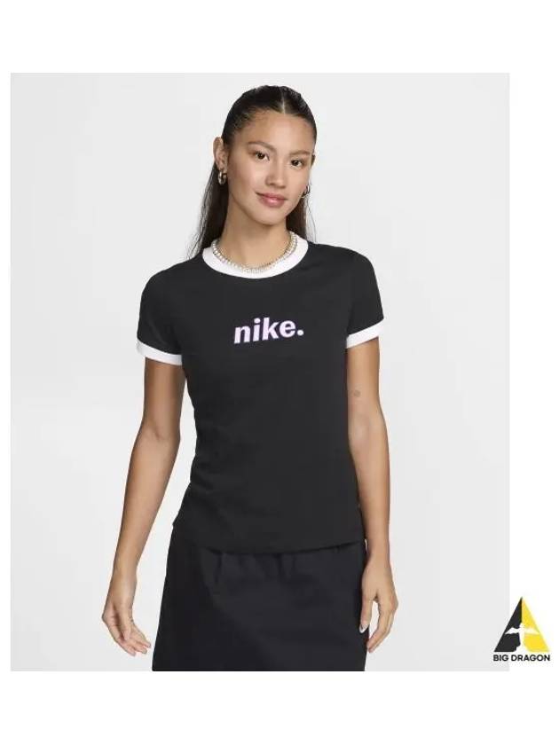 Women s Ringer T shirt Short Sleeve HJ6872 010 - NIKE - BALAAN 2