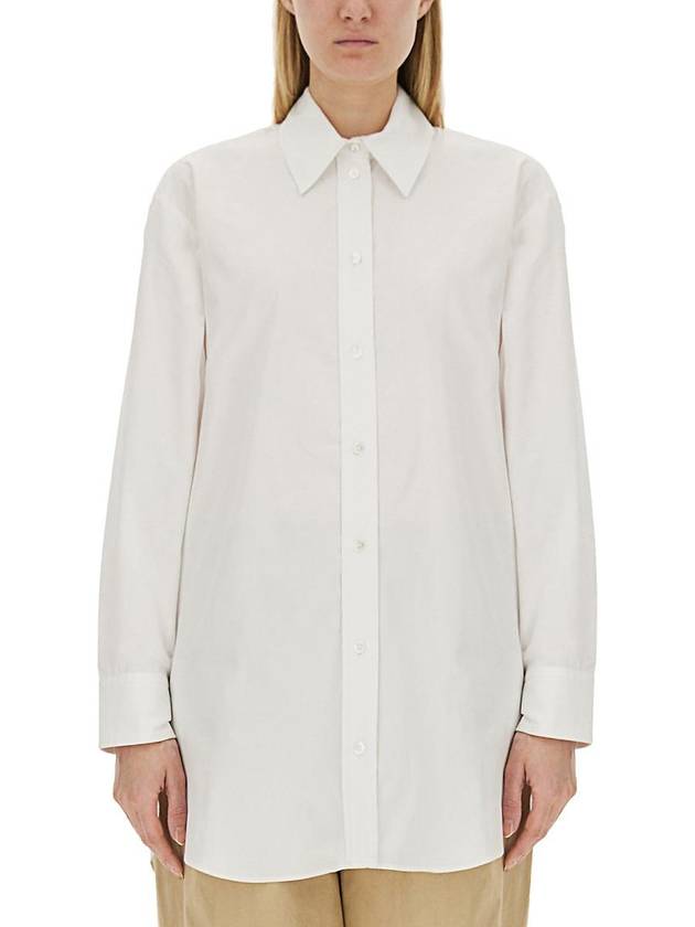 Cylvany Maxi Long Sleeve Shirt White - ISABEL MARANT - BALAAN 2