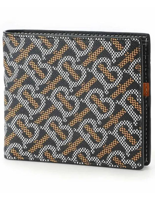 Monogram Print Half Wallet Black - BURBERRY - BALAAN 2