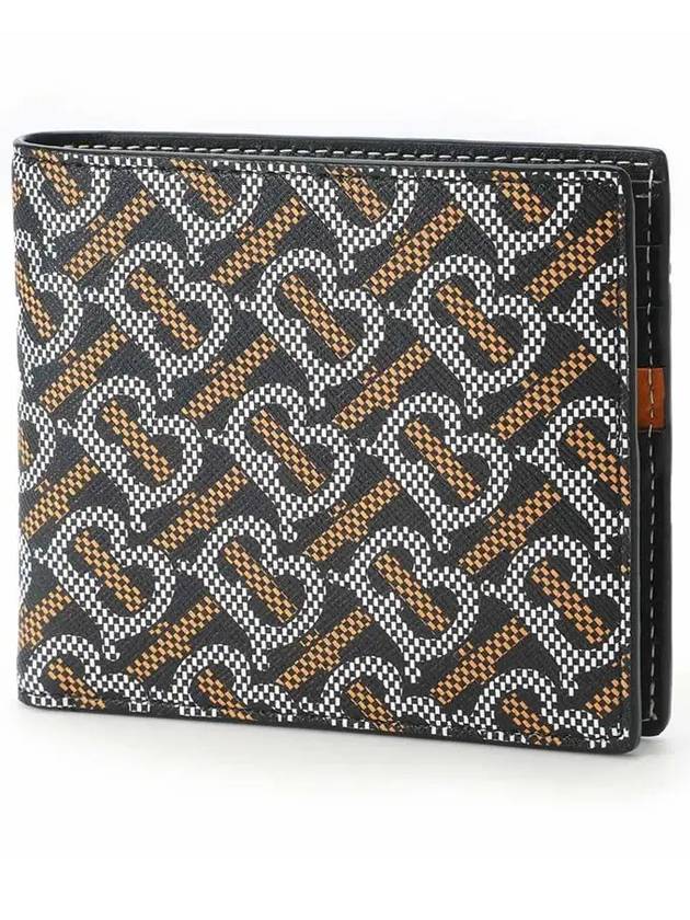 Monogram Print Half Wallet Black - BURBERRY - BALAAN 3