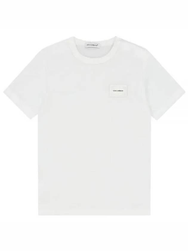 Logo Cotton Short Sleeve T-Shirt White - DOLCE&GABBANA - BALAAN 2