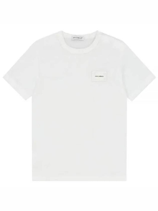 Logo Cotton Short Sleeve T-Shirt White - DOLCE&GABBANA - BALAAN 2