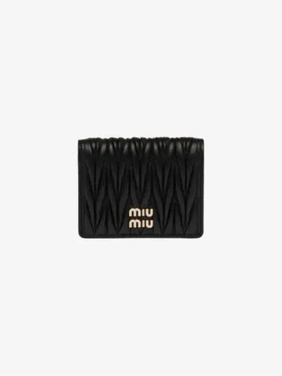 Matelasse Leather Half Wallet Black - MIU MIU - BALAAN 2