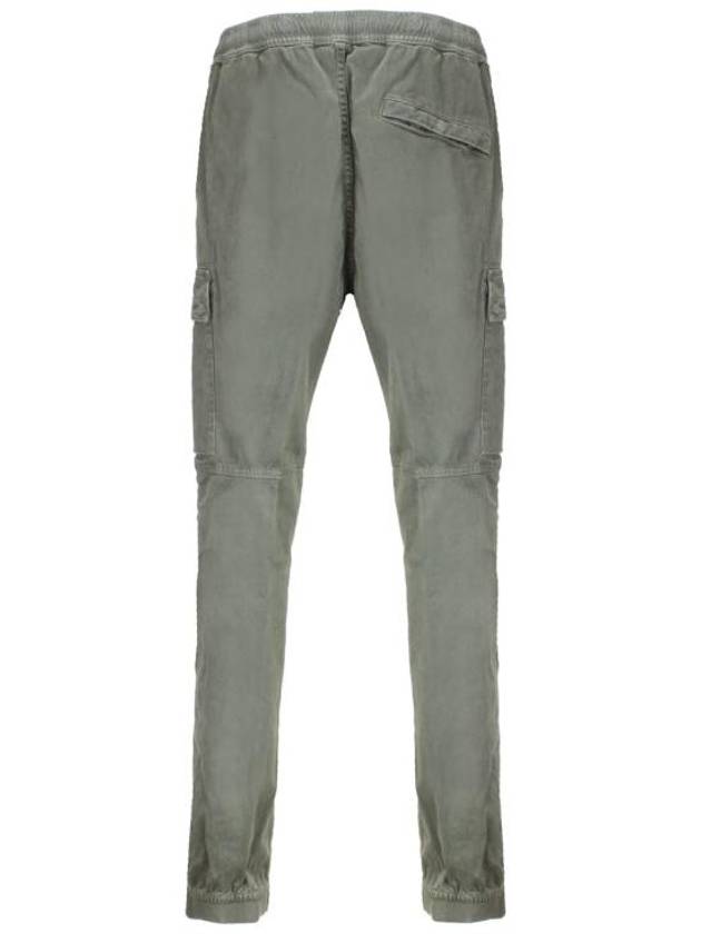 Stretch Cotton Cargo Straight Pants Green - STONE ISLAND - BALAAN 4