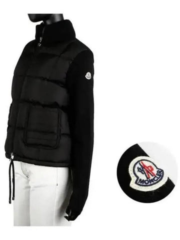 Logo patch padded zip up cardigan 270466 - MONCLER - BALAAN 1