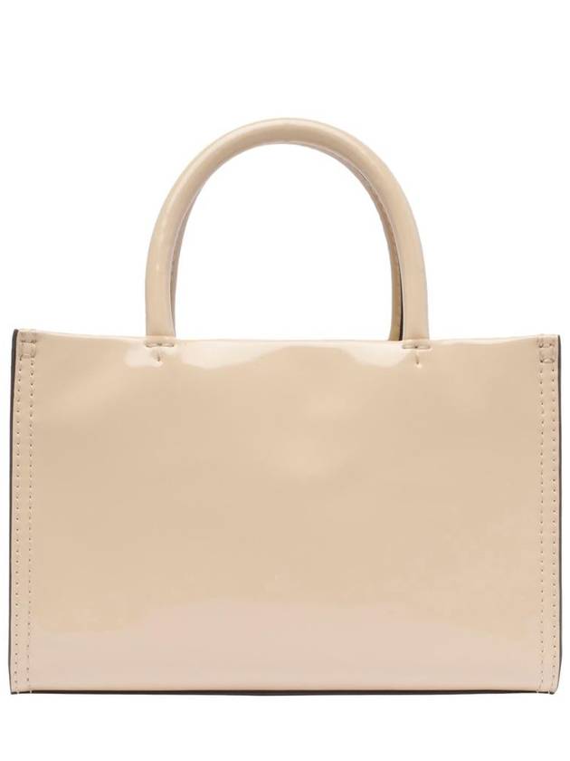 Ella Bio Patent Tote Bag Beige - TORY BURCH - BALAAN 3