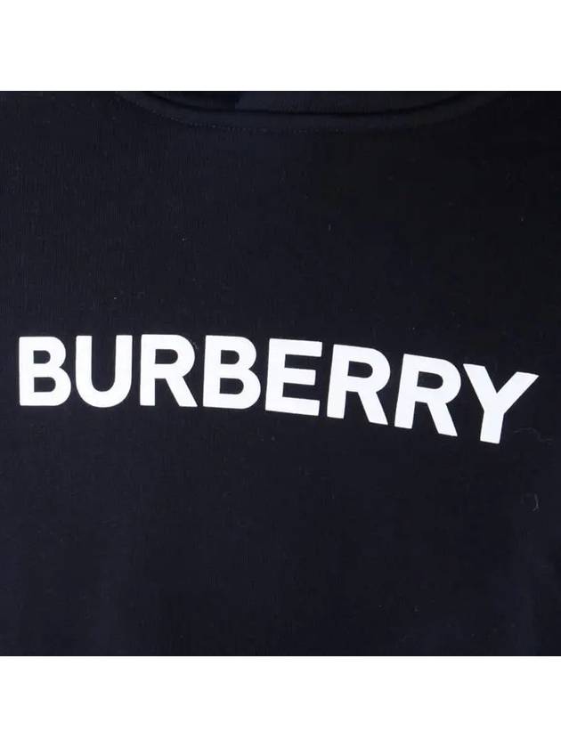 Logo Print Cotton Hoodie Black - BURBERRY - BALAAN 5