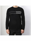 Men's VLTN Logo Intarsia Knit Top Black - VALENTINO - BALAAN 3