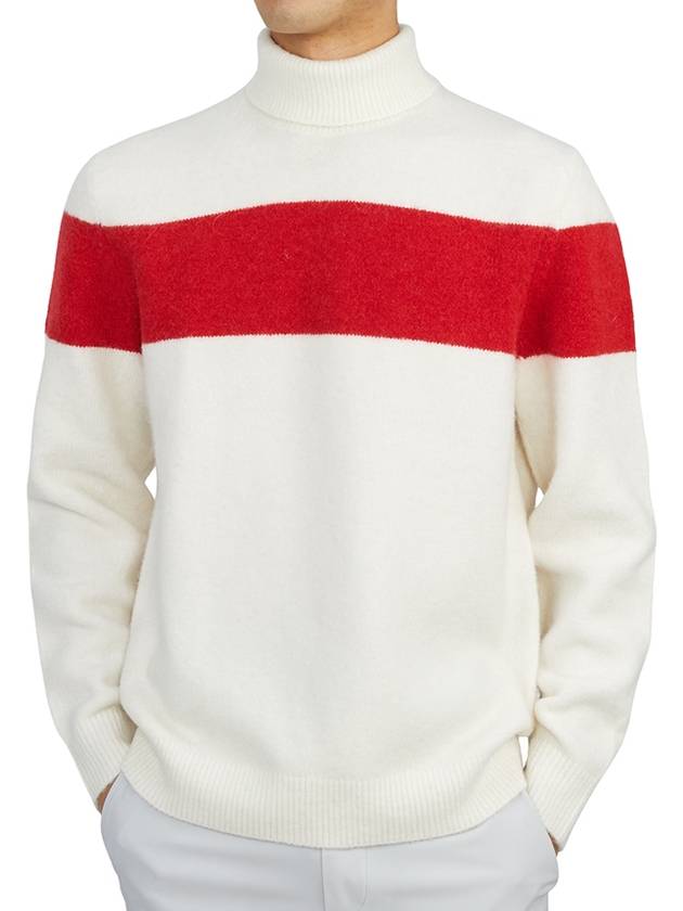 Wool Alpaca Golf Turtleneck White - J.LINDEBERG - BALAAN 6