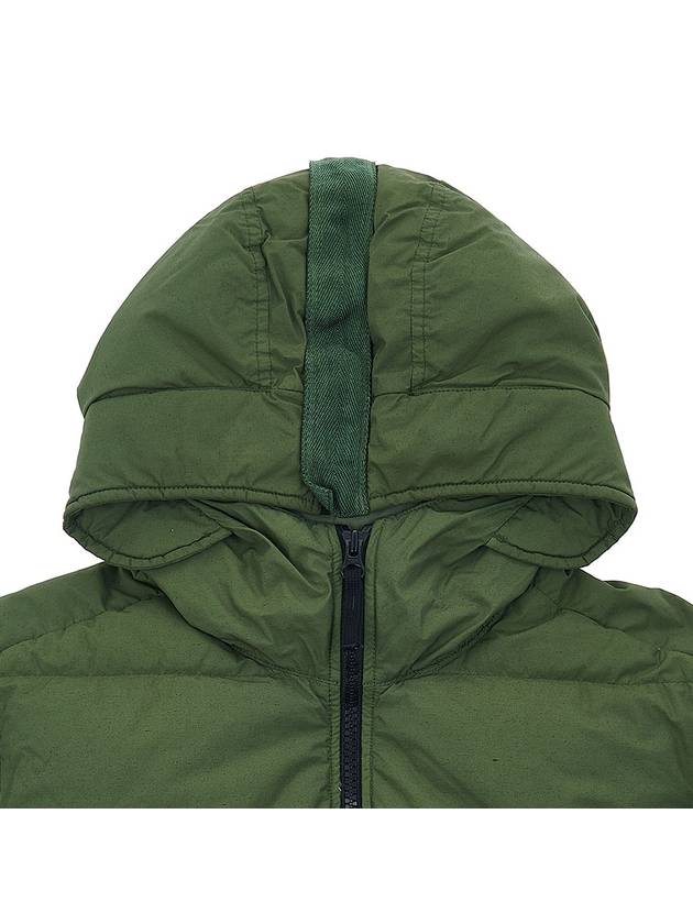 Naslan Light Watro Down Hooded Padding Olive Green - STONE ISLAND - BALAAN 4