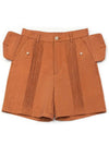 Men's I4SP02OR Vertical Urban Pintuck Shorts Orange - IOEDLE - BALAAN 4