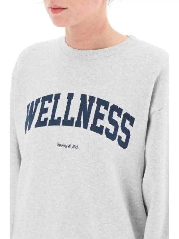 Wellness Logo Printing Cotton Sweatshirt White - SPORTY & RICH - BALAAN 6