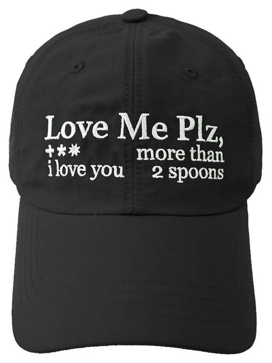 Lovemeplz Nylon Ball Cap in black - MYDEEPBLUEMEMORIES - BALAAN 1