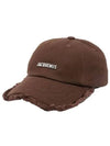 La Casquette Artichoke Fringe Metal Logo Ball Cap Brown - JACQUEMUS - BALAAN 2