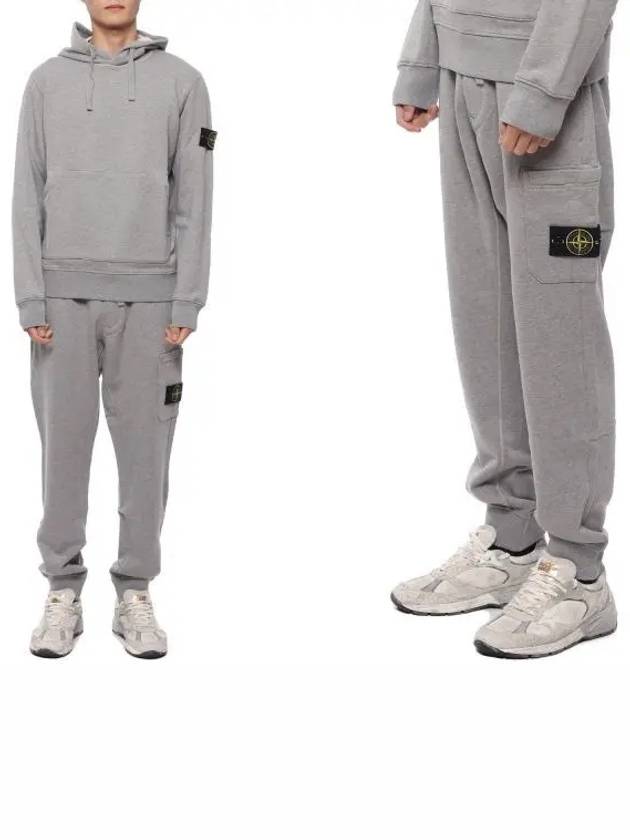 Garment Dyed Cotton Fleece Cargo Truck Pants Melange Grey - STONE ISLAND - BALAAN 2