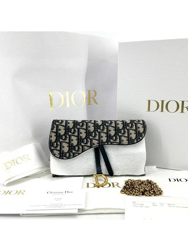 Oblique Saddle WOC Chain Wallet Cross Bag - DIOR - BALAAN 1