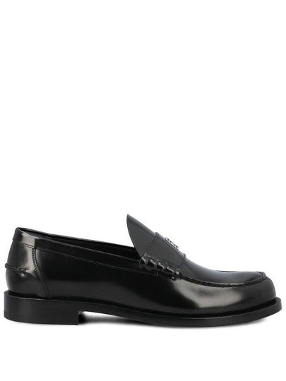 Mr G Mocassin Leather Loafers Black - GIVENCHY - BALAAN 2