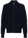 Heath Rib Wool Zip-Up Cardigan Navy - A.P.C. - BALAAN 1