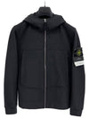 Soft Shell Brushed Lining Zip Up Hoodie Black - STONE ISLAND - BALAAN 2