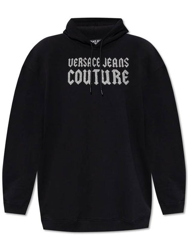 Versace Jeans Couture Oversize Hoodie, Women's, Black - VERSACE - BALAAN 1