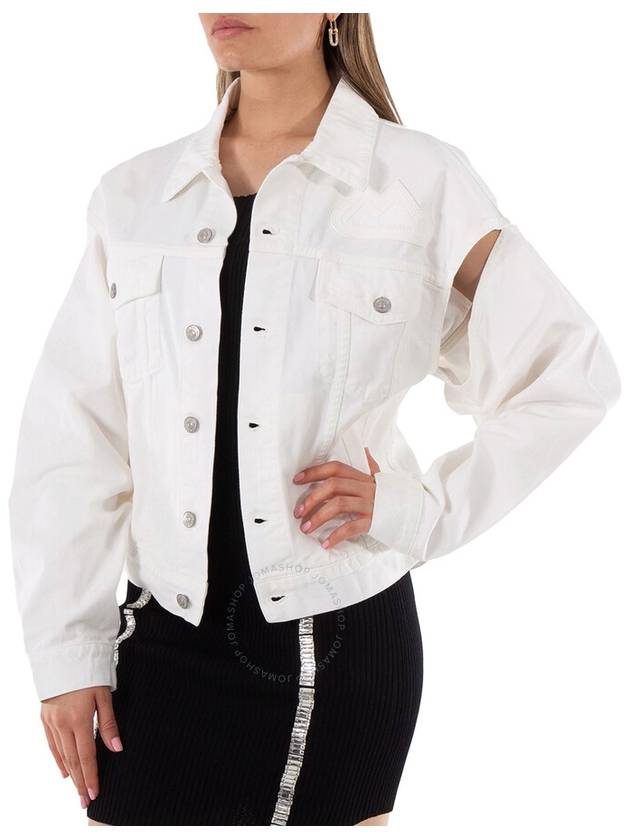 MM6 Convertible Open Arm Denim Jacket White - MAISON MARGIELA - BALAAN 2