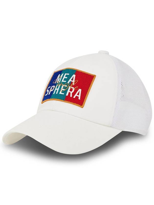 FLAG PATCH TRUCKER CAP WHITE - MEASPHERA - BALAAN 1