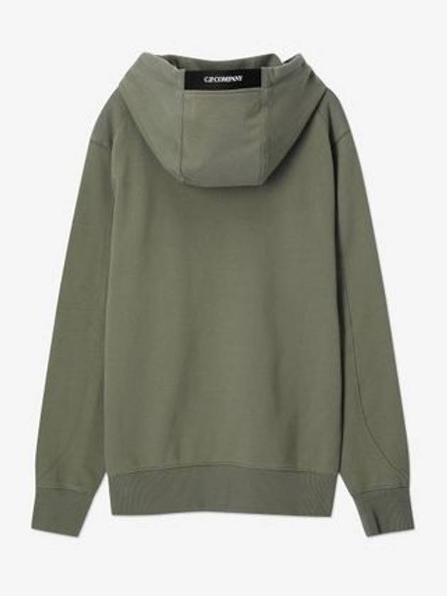 Logo Patch Drawstring Hoodie Green - CP COMPANY - BALAAN 3