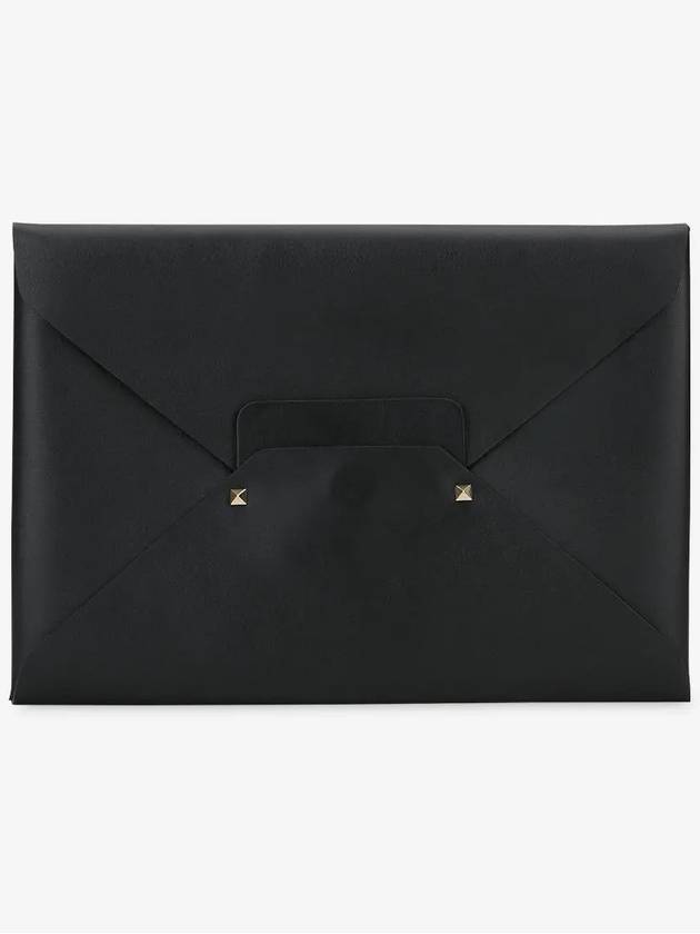 Men's Rockstud Untitled Clutch Bag Black - VALENTINO - BALAAN 3