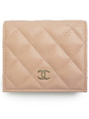 Classic half wallet snap caviar pink beige gold plated full set - CHANEL - BALAAN 2