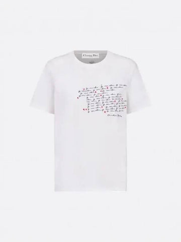 Amour embroidery t shirt 453T09A4546 X0200 - DIOR - BALAAN 1