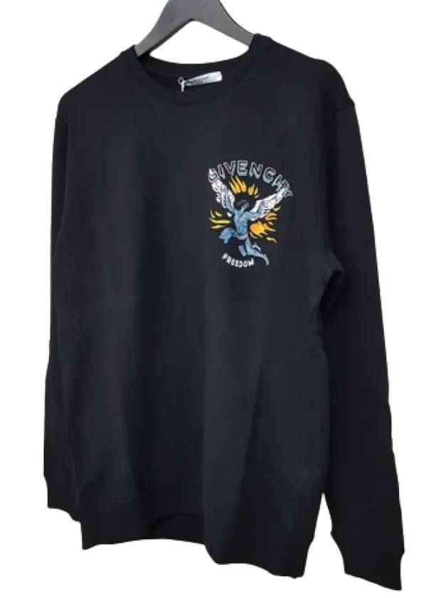 Freedom Angel Graphic Logo Sweatshirt Black - GIVENCHY - BALAAN 3