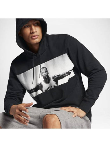 01886838010JordanLegend Flight Hooded TshirtBlack - NIKE - BALAAN 1