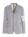 Men's 4 Bar Classic Loopback Sports Jacket Grey - THOM BROWNE - BALAAN 11